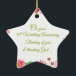 Ornamento De Cerâmica Flores do 30 religioso<br><div class="desc">Um casamento é uma união tão especial. E quando um casal comemora seu aniversário de casamento de 30,  você pode enviar a eles este presente de aquarelas,  lembranças,  presentes ou festas essenciais para juntá-los a eles neste dia maravilhosamente abençoado.</div>