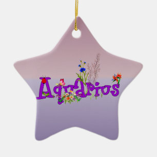 Ornamento De Cerâmica Flores do Aquário