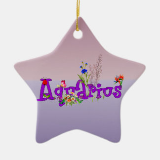Ornamento De Cerâmica Flores do Aquário