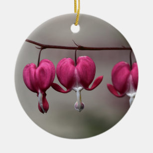 Ornamento De Cerâmica Flores do coração de sangramento