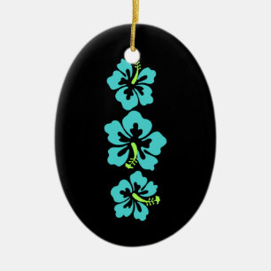 Ornamento De Cerâmica Flores havaianas do hibiscus