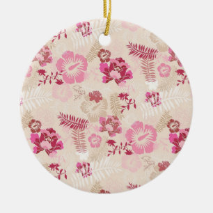 Ornamento De Cerâmica Flores modernas, cor-de-rosa, cor-de-rosa, tênis d