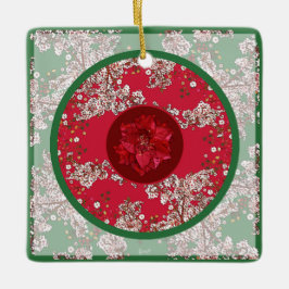 Ornamento De Cerâmica Flores para o Natal