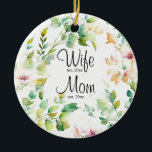 Ornamento De Cerâmica Flores silvestres de cor aquosa verde-elegante<br><div class="desc">Elegante botânico, flores silvestres de cor d'água verde - presente de Excelente para uma nova mãe! Para começar a alterar nomes e detalhes do evento, clique em "Personalizar este modelo" e edite o texto nas caixas modelo. Para acessar as ferramentas de edição mais avançadas, role para baixo até "Clique para...</div>