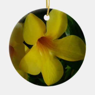 Ornamento De Cerâmica Flores tropicais II Ouros
