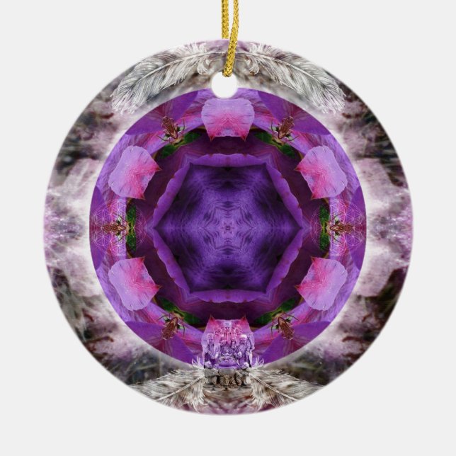 Ornamento De Cerâmica Florescência (Frente)