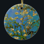 Ornamento De Cerâmica Floresta de Amêndoa Brilhante por Vincent van Gogh<br><div class="desc">Blossoming Almond Tree, de Vincent van Gogh, é um apos impressionismo de arte vintage que ainda vive pintura floral com flores florescentes nos ramos de uma amêndoa em um jardim. O céu azul está ao fundo. Sobre o artista: Vincent Willem van Gogh (1853-1890) foi um dos mais famosos pintores Post...</div>
