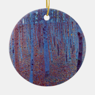 Ornamento De Cerâmica Floresta de faia por Gustav Klimt, Vintage Art Nou