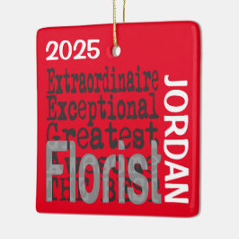 Ornamento De Cerâmica Florista Extraordinário PERSONALIZADO
