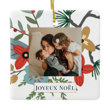 Flowers de Natal Joyeux Noël Foto de Férias