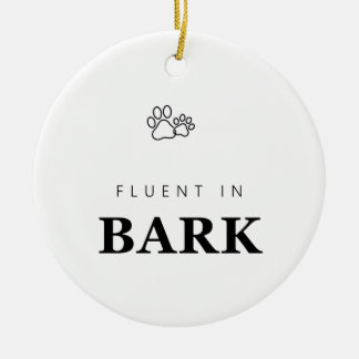 Ornamento De Cerâmica Fluente no Adorno de Impressão de Pata de Cão Engr