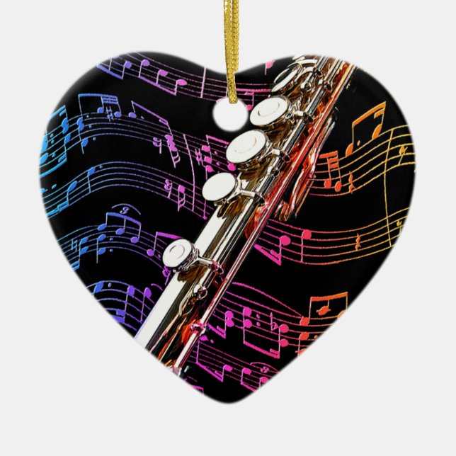 Ornamento De Cerâmica Flute é minha paixão. (Frente)