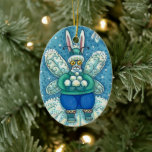 ORNAMENTO DE CERÂMICA FLUTTERBUN WINTER WONDERLAND, BUNNY RABBIT<br><div class="desc">MAIS PEQUENOS DA MINHA SÉRIE DE FEIRAS FLUTTERBUN. ARNAMENTO DE HARE DO INVERNO * Personalizar ... .Procure Itens Correspondentes Susan Brack Designs</div>