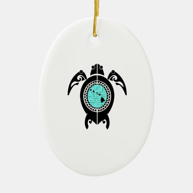 ORNAMENTO DE CERÂMICA FLUXO DA ILHA HAWAIIANA (Frente)