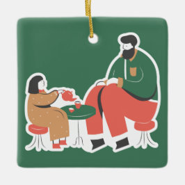 Ornamento De Cerâmica Fofo de Natal