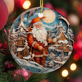 Ornamento De Cerâmica Fofo Natal Papai Noel Personalizado