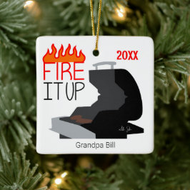 Ornamento De Cerâmica Fogo Fotografias E Grill Personalizadas