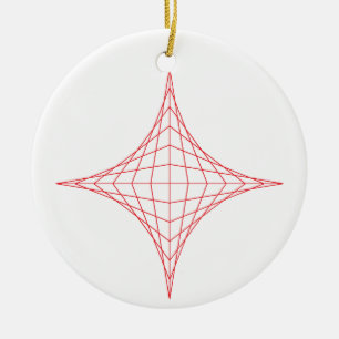 Ornamento De Cerâmica Fogo (vermelho)