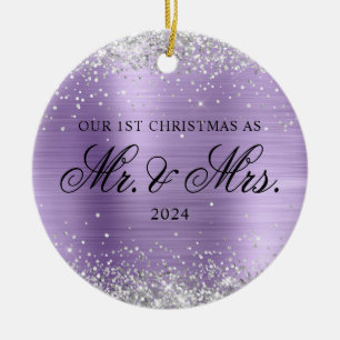 Ornamento De Cerâmica Folha De Lúpulo Leve Roxo Nosso Natal De 1rua