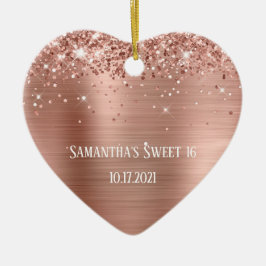 Ornamento De Cerâmica Folha de ouro Rosa de cerâmica personalizada doce