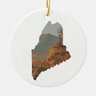 Ornamento De Cerâmica Folhagem de outono em Katahdin, no Maine