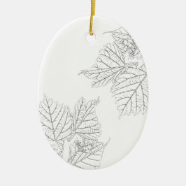 Ornamento De Cerâmica Folhas de madeira