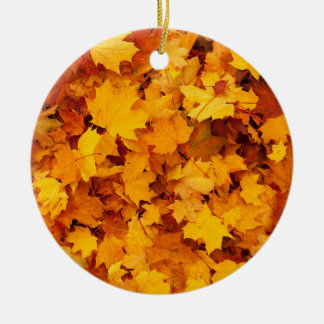 Ornamento De Cerâmica Folhas de Ouro de Verão na Índia