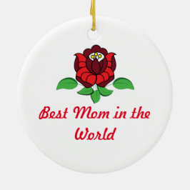 Ornamento De Cerâmica Folk art floral húngaro personalizado