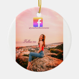 Ornamento De Cerâmica follow us facebook username social media photo