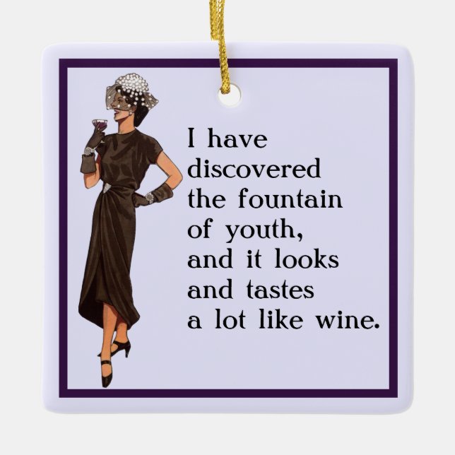 Ornamento De Cerâmica Fonte da Juventude (Frente)