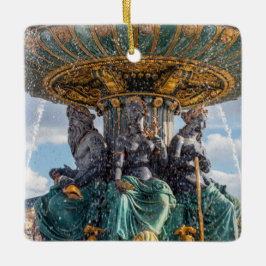 Ornamento De Cerâmica Fonte marítima no local de la Concorde - Paris