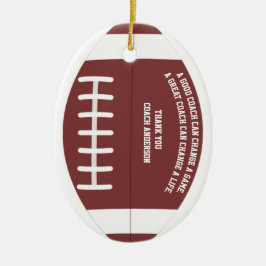 Ornamento De Cerâmica Football Coach Ornament Christmas Thank You Team