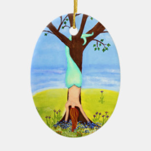 Ornamento De Cerâmica "Fora arte da sereia da água"