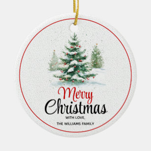 Ornamento De Cerâmica Fora da árvore de Natal Feliz Natal e foto
