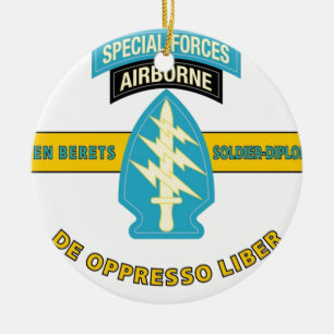ORNAMENTO DE CERÂMICA FORÇAS ESPECIAIS AÉREA "DE OPPRESSO LIBER"