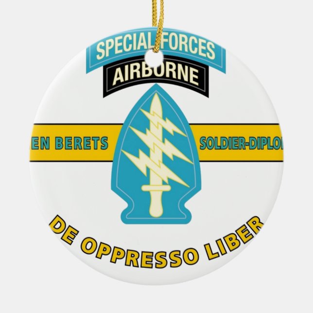 ORNAMENTO DE CERÂMICA FORÇAS ESPECIAIS AÉREA "DE OPPRESSO LIBER" (Frente)