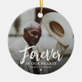 Ornamento De Cerâmica Forever in our Hearts Photo Keepsake Christmas