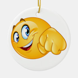 ORNAMENTO DE CERÂMICA FORMA DE GANHAR BOMBO