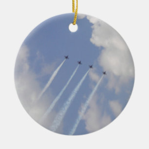Ornamento De Cerâmica Formação de Jato Militar de Aeronaves