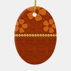 Ornamento De Cerâmica Formas de Ovos Cerâmicos das Flores de Ferrugem