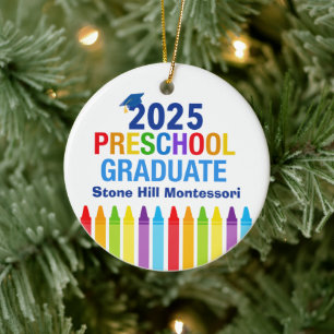 Ornamento De Cerâmica Formatura na Pré-Escola 2025 Lembrancinha Personal