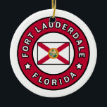 Ornamento De Cerâmica Fort Lauderdale Flórida<br><div class="desc">Fort Lauderdale Flórida</div>