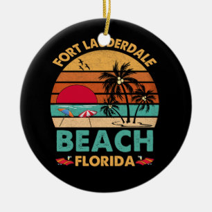 Ornamento De Cerâmica Fort Lauderdale Florida Beach FL Novelty