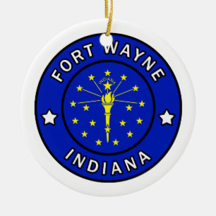 Ornamento De Cerâmica Fort Wayne Indiana