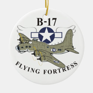 Ornamento De Cerâmica Fortaleza voadora B-17