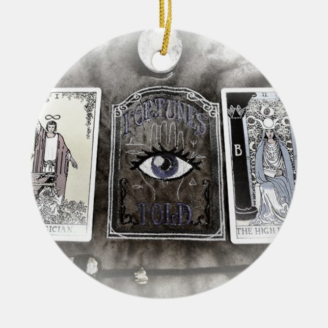 Ornamento De Cerâmica Fortunes contados (Frente)