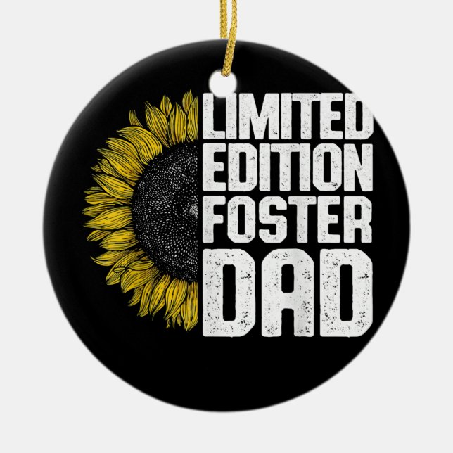 Ornamento De Cerâmica Foster Pai Mãe Pai Foster Care (Frente)