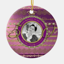 Ornamento De Cerâmica Foto: 50º aniversário da Coroa Dourada Diamante Fr