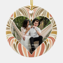 Foto Colorida do Coração Boho Impressão e Ano de C