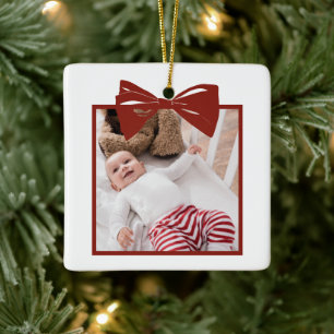Ornamento De Cerâmica Foto com um Arco Personalizado